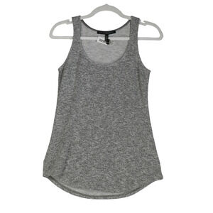 White House Black Market Silver Metallic Knit Tank Top Womens XS WHBM Elevated